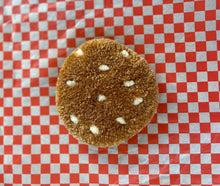 Load image into Gallery viewer, HAND TUFTED CHEESEBURGER COASTERS (PACK OF SEVEN)