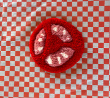 Load image into Gallery viewer, HAND TUFTED CHEESEBURGER COASTERS (PACK OF SEVEN)