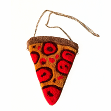 Load image into Gallery viewer, HAND TUFTED PIZZA PURSE