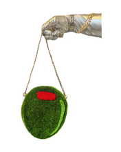 Load image into Gallery viewer, HAND TUFTED OLIVE PURSE