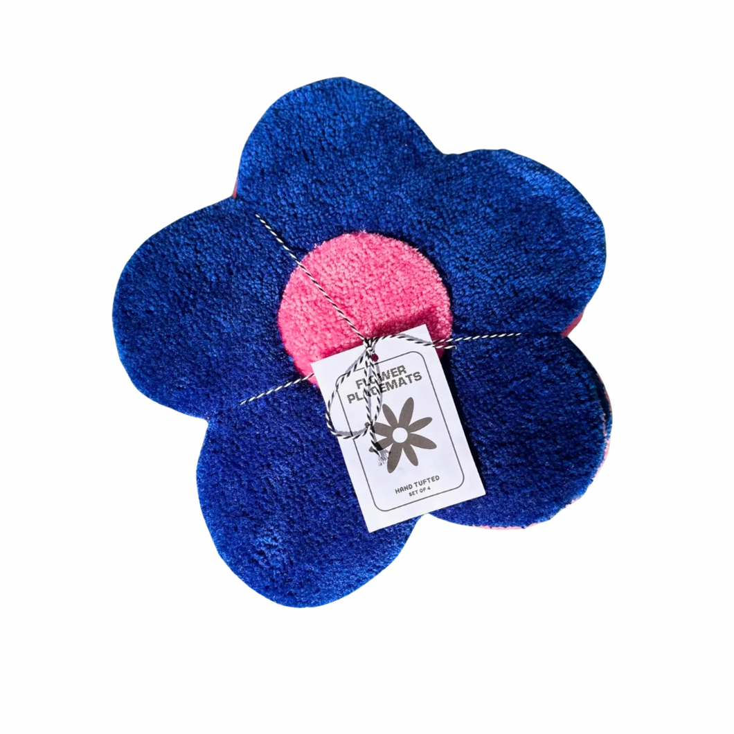 HAND TUFTED FLOWER PLACEMATS