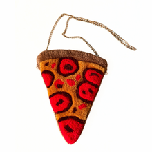 Load image into Gallery viewer, HAND TUFTED PIZZA PURSE
