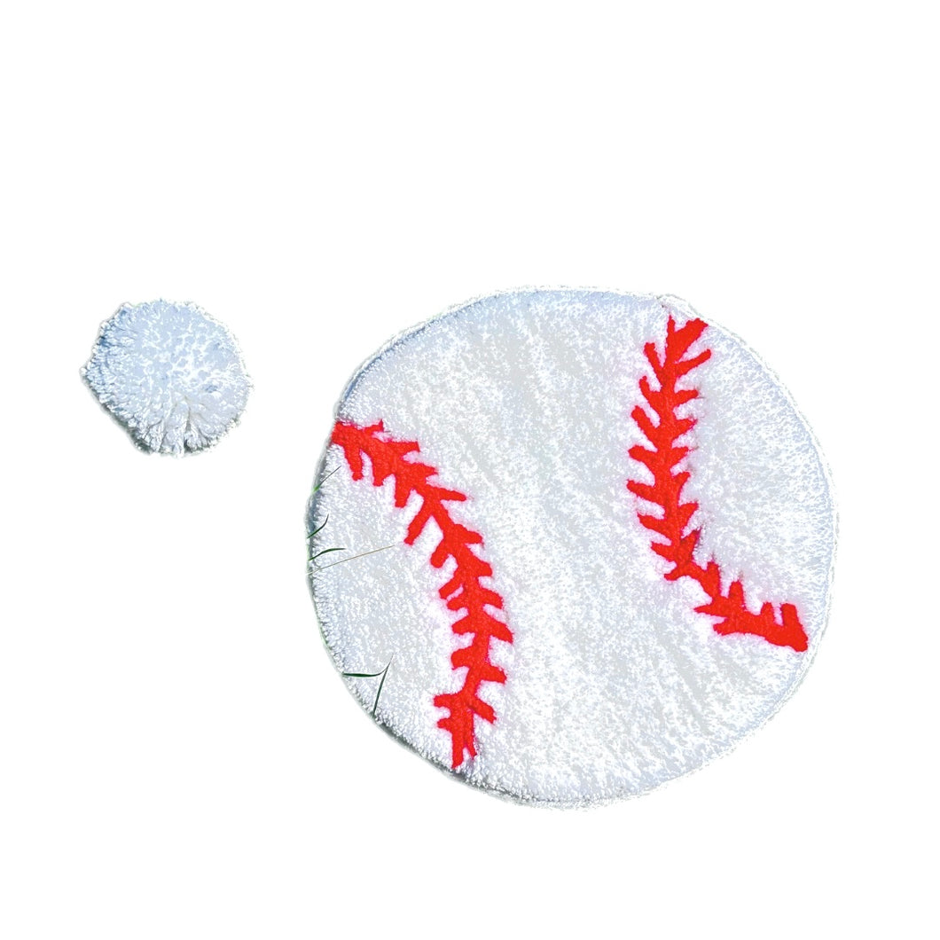 HAND TUFTED BASEBALL PURSE