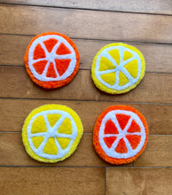 Load image into Gallery viewer, HAND TUFTED CITRUS COASTERS (PACK OF FOUR)
