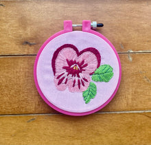 Load image into Gallery viewer, HAND EMBROIDERED FLOWER HOOP
